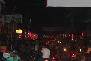 Gemerlap kota Bagansiapiapi menjelang malam Cap go meh | Foto: Hendri.