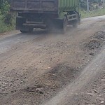 Truk Pengangkut TBS PT WMI Dituding Sebagai Perusak Jalan Desa